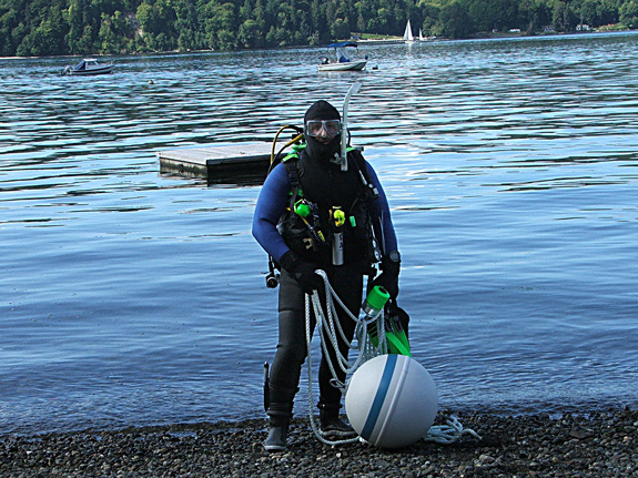 Me before bouy install, with Illahee park in background, beautiful night at point white.